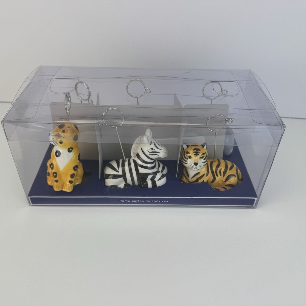 Pier 1‎ Imports Safari Animal Set Of 6 Place Card Holders  New